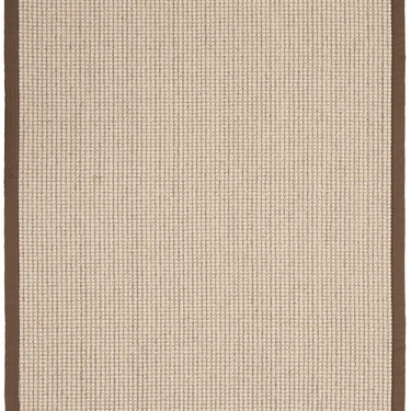 Origins Sisal Boucle Durable Classic Bordered Natural Mocha Non-Slip Cotton Traditional Textured Rug