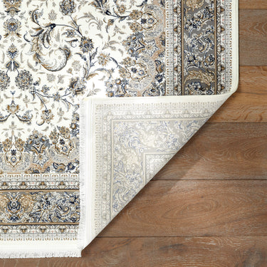 Royality ROY101 Cream Traditional Bordered Persian-Style Rug