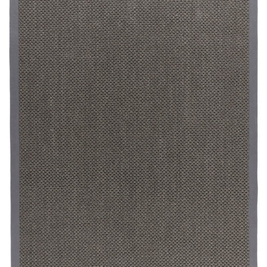 Origins Sisal Border Rug Modern Natural Jute Flatweave Hand Made Rug in Dark Grey with Grey Border