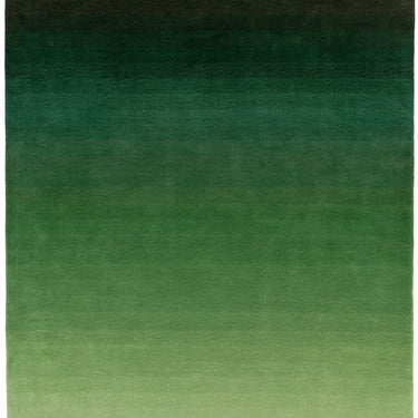 Ombre Quality Hand Tufted Wool Rug Hallway Runner in Blue, Green and Rust