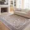 Royality ROY102 Beige Traditional Bordered Persian-Style Rug - 120 x 180 cm