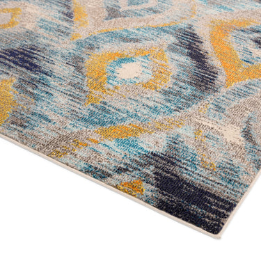 Colores COL09 Abstract Geometric Modern Art Designs X-Large Rug in Blue Multi