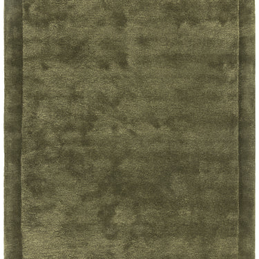 Asiatic London Rise Soft Silky Shiny Olive Green Hand-Carved Wool Viscose Cotton Rug