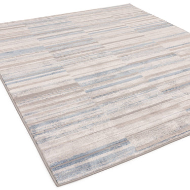 Asiatic London Ritz Mettallic Silky Shiny Marbled Blue Abstract Geometric Textured Rug