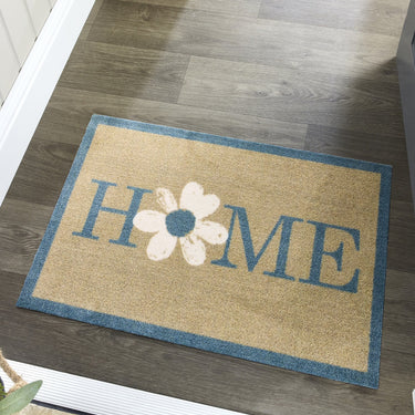 My Nylon Pattern Flower Washable Non-Slip Bordered Hallway Runner Rug - Small 50 x 75 cm (2'x2'5")