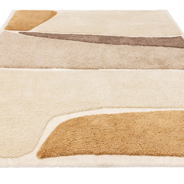 Asiatic London Horizon Hessian Beige Taupe Brown Cotton Abstract Geometric Textured Rug