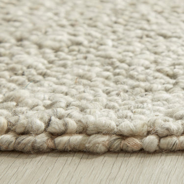 La Playa Hand Woven Pebble Wool Rug in Silver