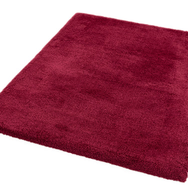 Lulu Soft Touch Plain Shaggy Rug in Sorbet Red