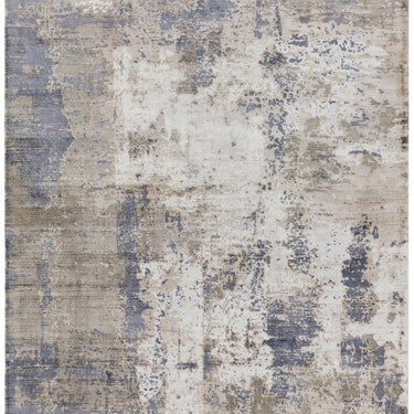 Gatsby Modern Abstract Shiny Viscose High Quality Hand Woven Cloud Grey Silver Rug