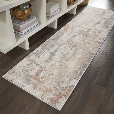 Rustic Textures RUS06 Modern Abstract Rug in Beige Grey