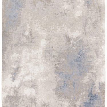 Asiatic London Stellar ST05 Painterly Marbled Blue Polypropylene Abstract Textured Rug