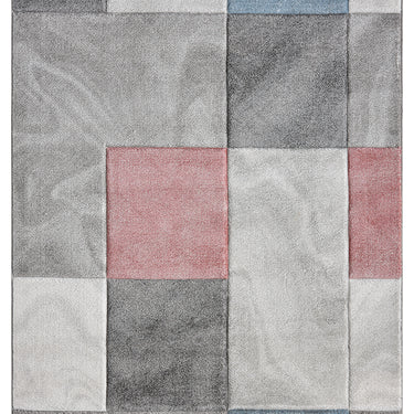 Orbit Riga 3D Multi Abstract Geometric Textured Hallway Runner Rug