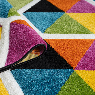 Spectra Sanibel Bright Multi Coloured Polypropylene Geometric Textured Rug