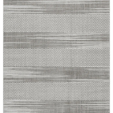 URCO Petra Jerash Grey Polypropylene Traditional Abstract Textured Hallway Runner Rug