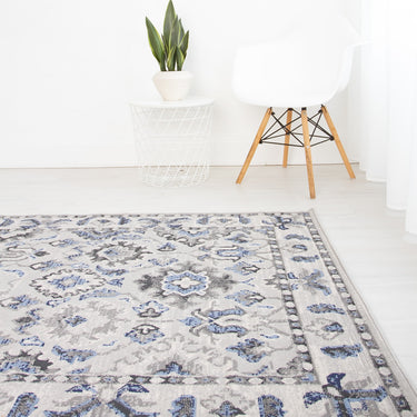 Ultimate Rug Balletto 13NA Living Bedroom Grey Blue Polypropylene Traditional Abstract Rug