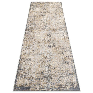 Pollo 101 Modern Abstract Silver Grey Rug Runner by Consept Looms