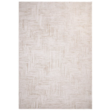 Asiatic London Anders AN12 Charm Chevron Shimmer Beige Natural Abstract Geometric Textured Boho Rug
