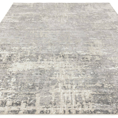Asiatic London Stellar ST12 Silky Grey Silver Polypropylene Abstract Textured Rug