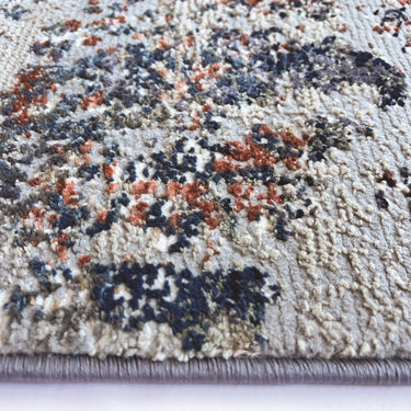 Origins Arabesque Traditional Abstract Fingered Silky Rug in Multi