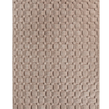 Origins Basketweave 3D Geometric Handmade Wool Rug in Mink
