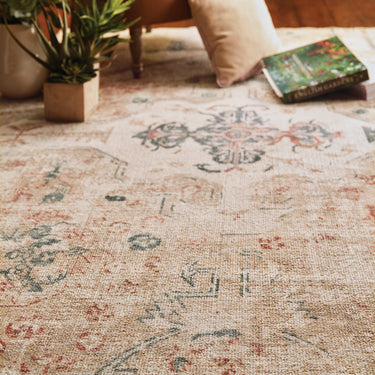 Traditional Modern Teepee Vintage Beige Multi Rug