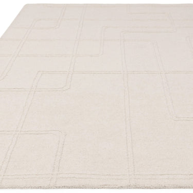 Ada Rug Bohomian Modern Geometric Pure Natural Undyed Wool Ivory Rug
