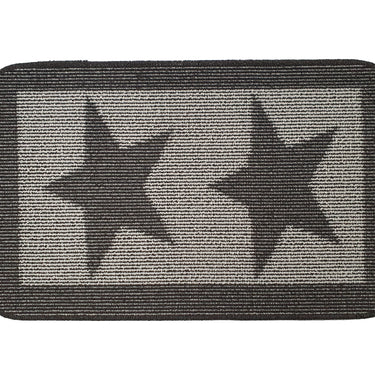 My Stain Resistant Durable Charcoal Star Washable Non-Slip Polypropylene Bordered Hallway Runner Rug