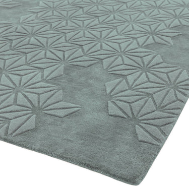 Starburst Hand Made Wool Silver Rug