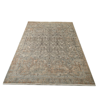 Consept Looms Emerald EMR102 Silky Beige Viscose Traditional Abstract Rug