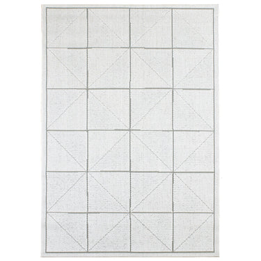 Patio Pat06 Indoor Outdoor Ivory Check  Rug in 120 x 170 cm