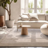 Asiatic London Rise Soft Silky Shiny Sand Beige Hand-Carved Wool Viscose Cotton Rug - Medium 120x170 cm (4'x5'6")