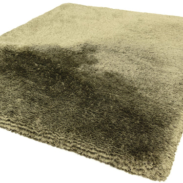 Plush Plain Shaggy High Pile Thick Silky Fluffy Soft Hand Woven Sage Green Rug