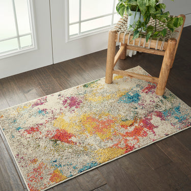 Celestial CES12 Modern Abstract Pictorial Ivory Multicolour Rug by Nourison