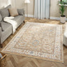 Alia Viana Beige Cream Traditional Floral Bordered Rug - Medium 120x170 cm (4'x5'6")