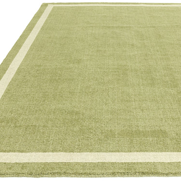 Asiatic London Albi Green Border Classic Pure Wool Bordered Modern Rug