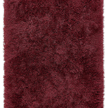 Origins Extravagance High Pile Fluffy Modern Shaggy Wine Red Rug