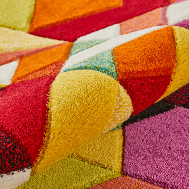 Consept Looms Viva VIV101 Bright Multicolours By Concept Jute Polypropylene Geometric Rug