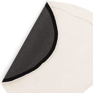 Olsen Ridge Bohomian Hand Carved Sustainably New Zeland Wool Cream White Circle Round Rug in 150 x 150 cm