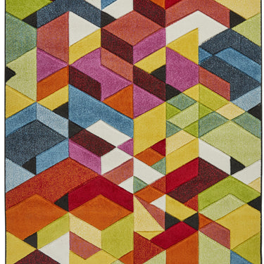 Consept Looms Viva VIV101 Bright Multicolours By Concept Jute Polypropylene Geometric Rug