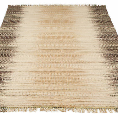 Consept Looms Fusion Knitted Natural Beige Wool Traditional Geometric Textured Rug 200x290 cm