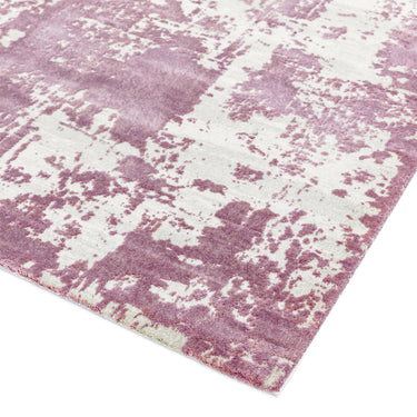 Asiatic London Astral AS05 Heather Shiny Acrylic Purple Cotton Abstract Textured Hallway Runner Rug
