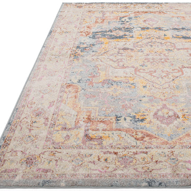 Flores Azin FR01 Traditional Bordered Elegant Medallion Rug in Multi