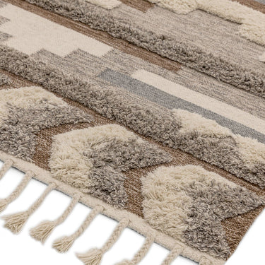 Paloma Tangier PA03 Hand Woven Kelims Moroccan Tribal Beige/Natural Rug