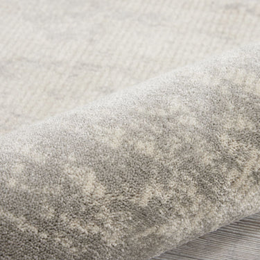 Nourison Maxell MAE12 Ivory Grey Cotton Abstract Modern Rug