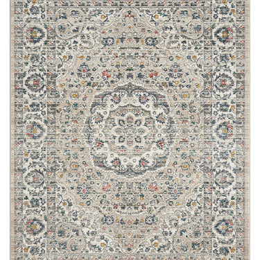 URCO Nova Zane Beige Polypropylene Traditional Vintage Bordered Rug