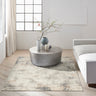 Calvin Enchanting ECH07 Ivory Grey Polypropylene Abstract Textured Rug - Large 160x221 cm (5'3"x7'3")