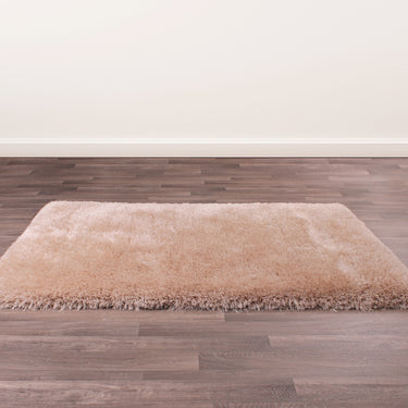 Mayfair Modern Plain High Pile Luxurious Shaggy Rug in Natural Beige