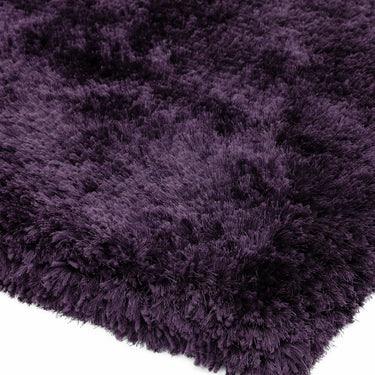 Plush Plain Shaggy High Pile Thick Silky Fluffy Soft Hand Woven Purple Rug