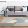 Asiatic London Matrix Arc MAX56 Sky Retro Tufted Multi Wool Geometric Textured Rug - Medium 120x170 cm (4'x5'6")