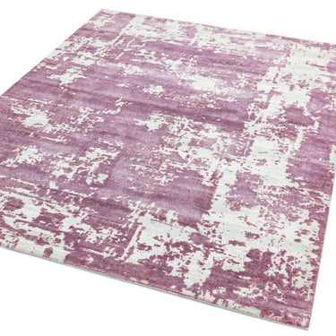 Asiatic London Astral AS05 Heather Shiny Acrylic Purple Cotton Abstract Textured Hallway Runner Rug